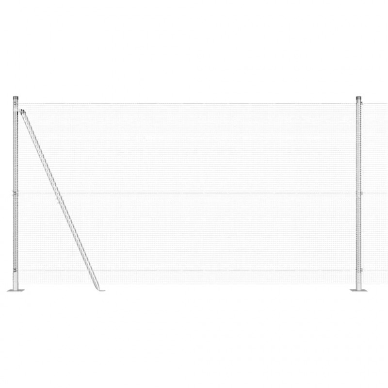 Słupek ogrodzeniowy. Srebrny 25 x 1,2 m (siatka 12 x 12 mm)