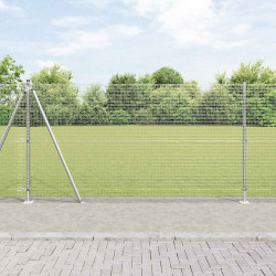 Słupek ogrodzeniowy. Srebrny 25 x 1,2 m (16 x 16 mm siatka)