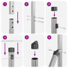 Słupek ogrodzeniowy. Srebrny 25 x 1,2 m (siatka 19 x 19 mm)
