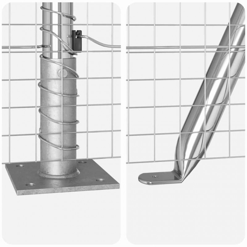 Słupek ogrodzeniowy. Srebrny 25 x 1,2 m (siatka 25 x 25 mm)