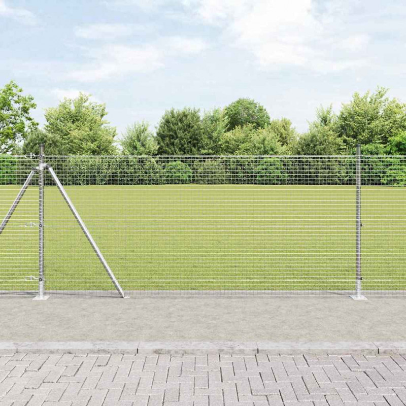 Słupek ogrodzeniowy. Srebrny 50 x 0,8 m (siatka 25 x 25 mm)