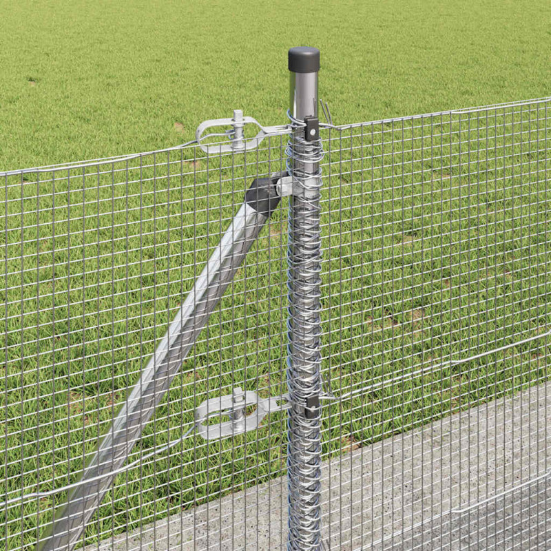 Słupek ogrodzeniowy. Srebrny 100 x 0,4 m (siatka 12 x 12 mm)