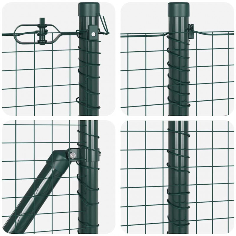 Słupek ogrodzeniowy. Zielony 10 x 0,6 m (siatka 25 x 25 mm)