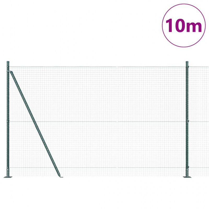 Słupek ogrodzeniowy. Zielony 10 x 1,4 m (25 x 25 mm siatka)
