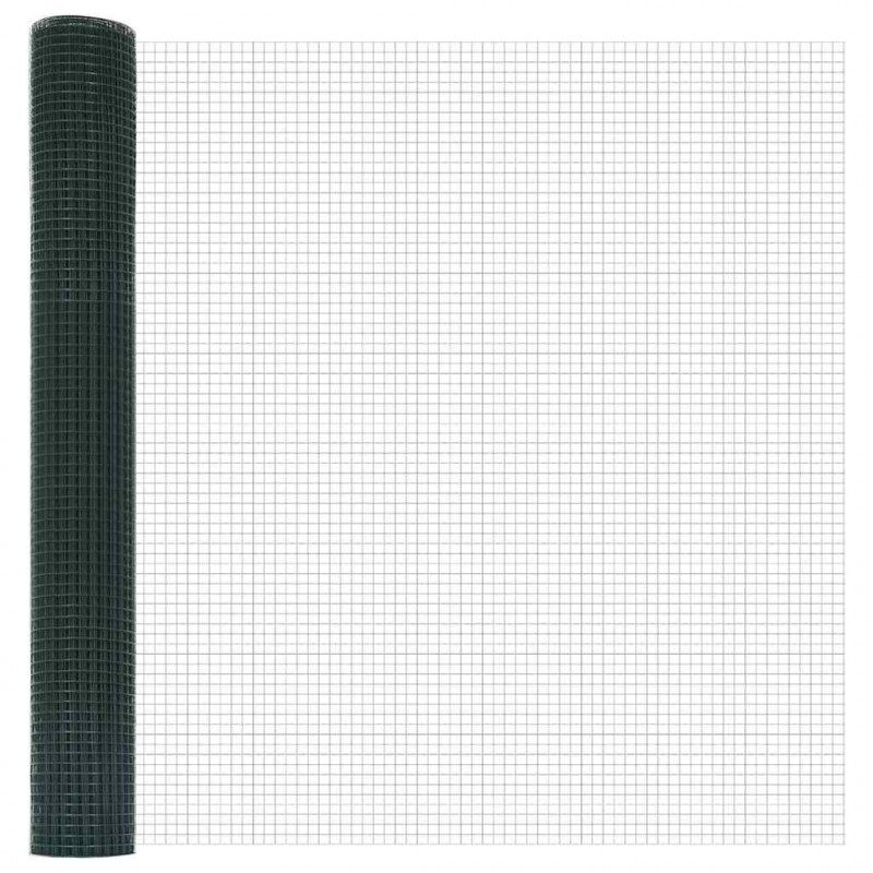 Słupek ogrodzeniowy. Zielony 25 x 1 m (rolka siatki 19 x 19 mm)