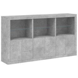 Szafka z oświetleniem LED, szarość betonu, 181,5x37x100 cm