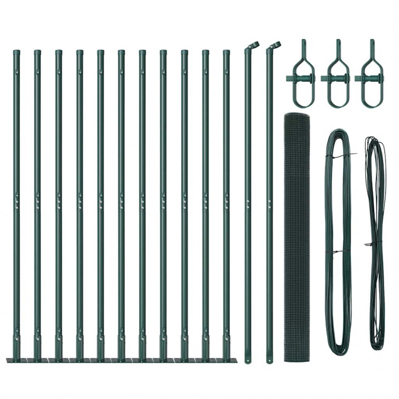 Słupek ogrodzeniowy. Zielony 25 x 1,4 m (siatka 19 x 19 mm)