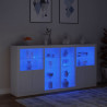 Szafka z oświetleniem LED, biała, 202x37x100 cm