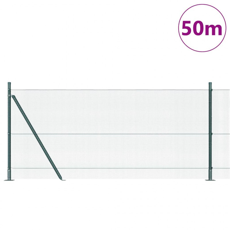 Słupek ogrodzeniowy. Zielony 50 x 0,8 m (siatka 12 x 12 mm)