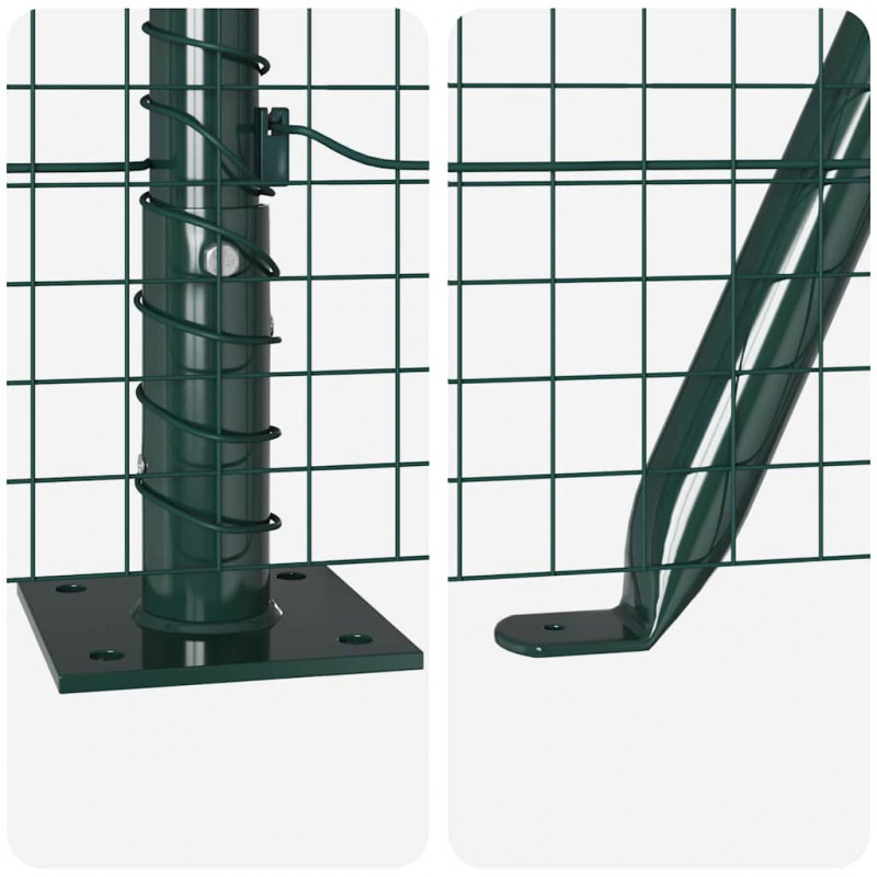 Słupek ogrodzeniowy. Zielony 100 x 0,4 m (siatka 25 x 25 mm)
