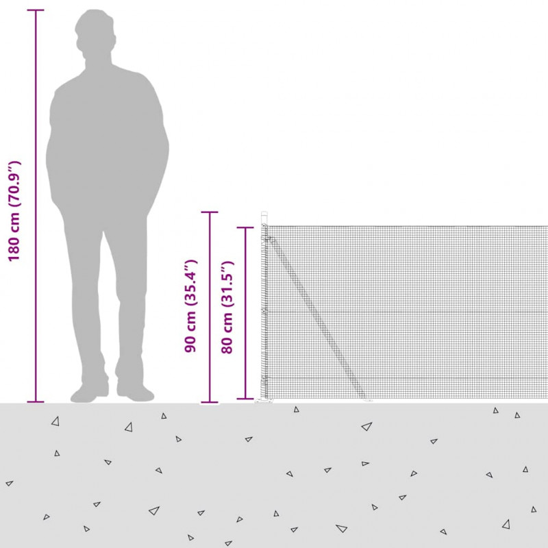 Słupek ogrodzeniowy. Zielony 100 x 0,8 m (siatka 12 x 12 mm)