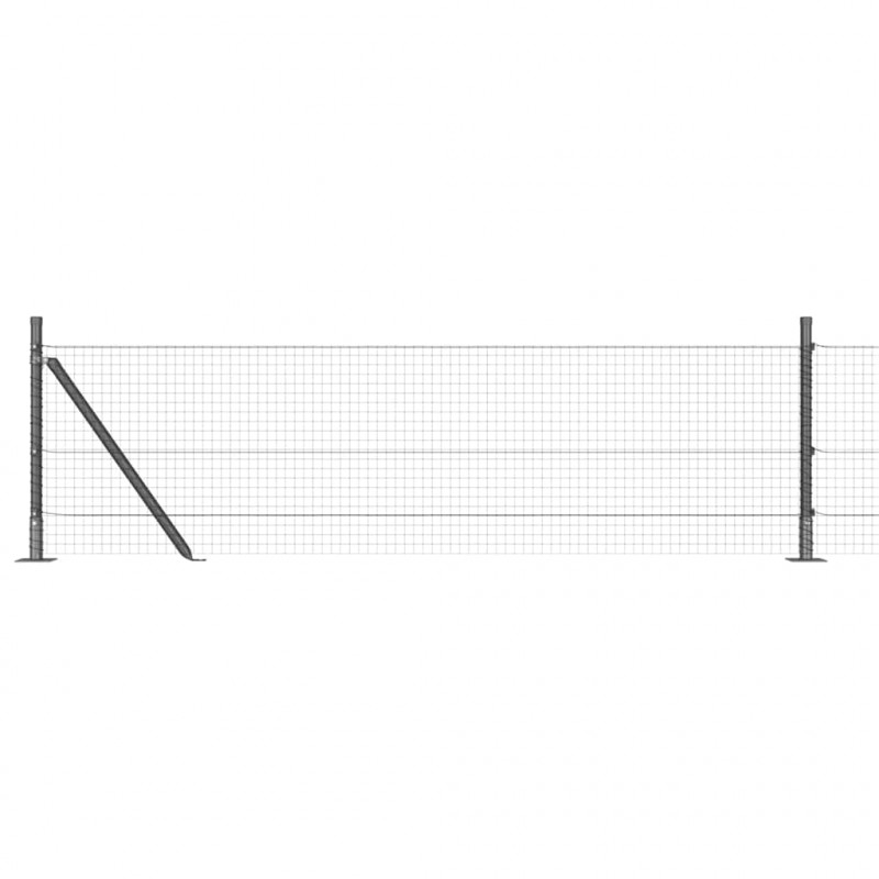Słupek ogrodzeniowy. Szary 10 x 0,4 m (siatka 25 x 25 mm)