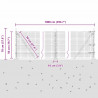 Słupek ogrodzeniowy. Szary 10 x 0,5 m (siatka 25 x 25 mm) Stal