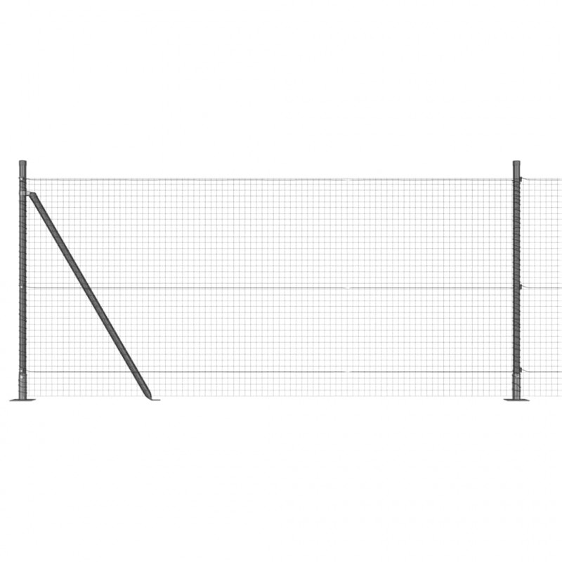 Słupek ogrodzeniowy. Szary 10 x 1 m (siatka 25 x 25 mm) Stal