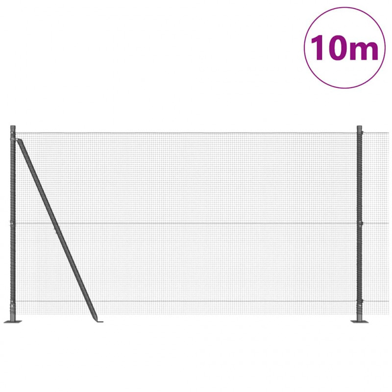 Słupek ogrodzeniowy. Szary 10 x 1,2 m (siatka 12 x 12 mm)
