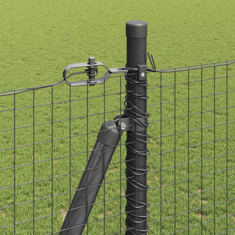 Słupek ogrodzeniowy. Szary 10 x 1,5 m (siatka 25 x 25 mm) Stal