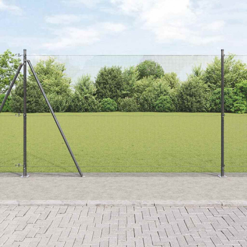 Słupek ogrodzeniowy. Szary 10 x 1,6 m (siatka 16 x 16 mm)