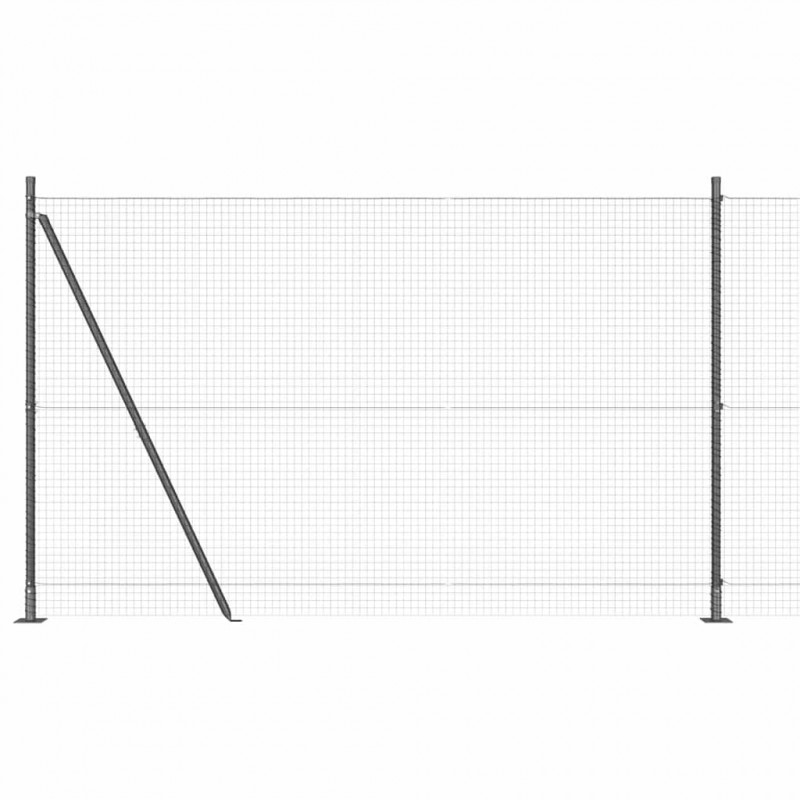 Słupek ogrodzeniowy. Szary 10 x 1,6 m (siatka 25 x 25 mm)