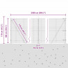 Słupek ogrodzeniowy. Szary 25 x 1 m (siatka 25 x 25 mm) Stal