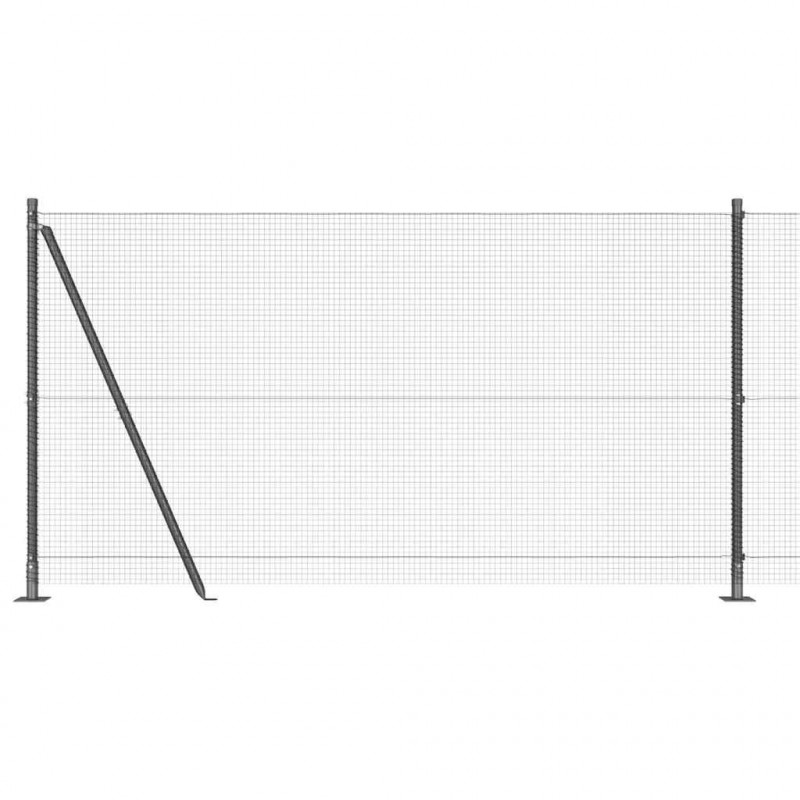 Słupek ogrodzeniowy. Szary 25 x 1,2 m (16 x 16 mm siatka)