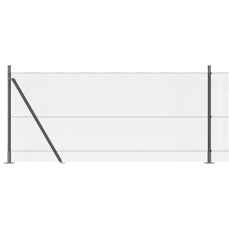 Słupek ogrodzeniowy. Szary 25 x 1,6 m (siatka 25 x 25 mm)