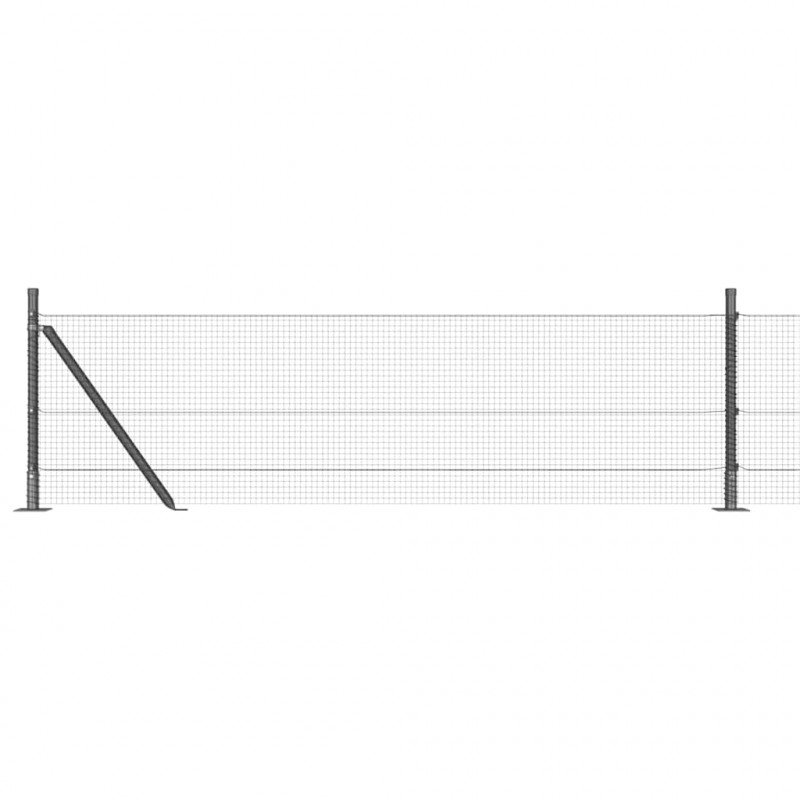 Słupek ogrodzeniowy. Szary 50 x 0,4 m (siatka 16 x 16 mm)