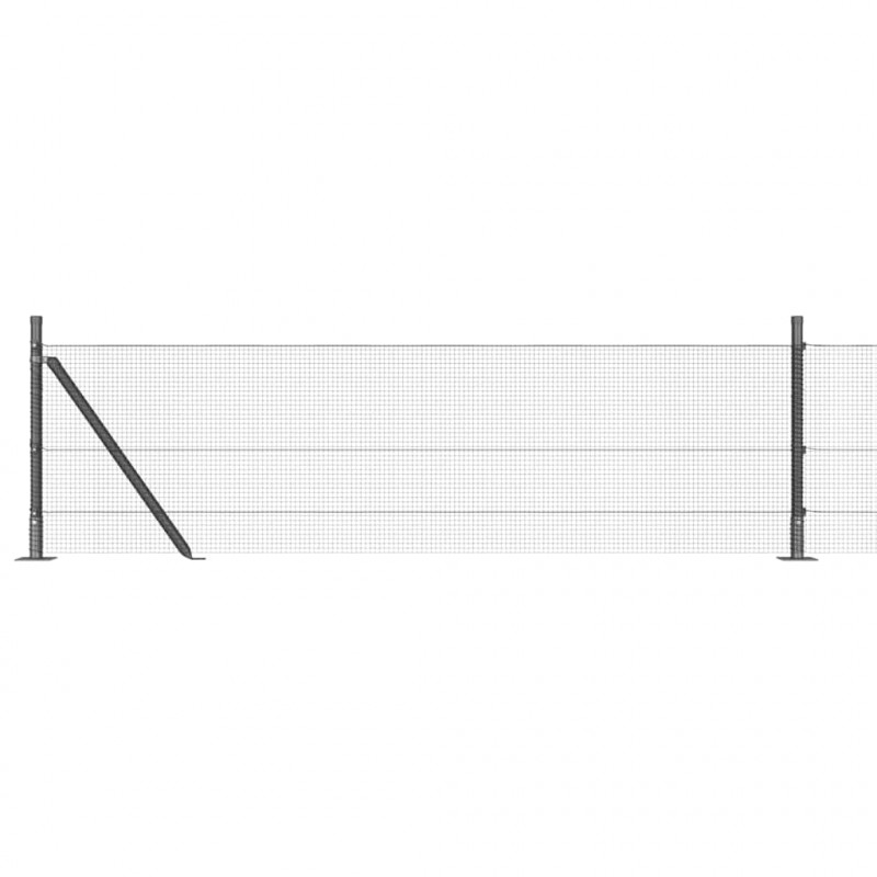Słupek ogrodzeniowy. Szary 100 x 0,6 m (siatka 12 x 12 mm)