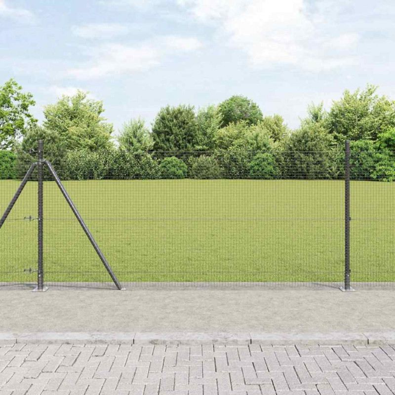 Słupek ogrodzeniowy. Szary 100 x 0,8 m (siatka 19 x 19 mm)