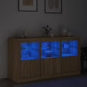 Szafka z oświetleniem LED, dąb sonoma, 123x37x67 cm