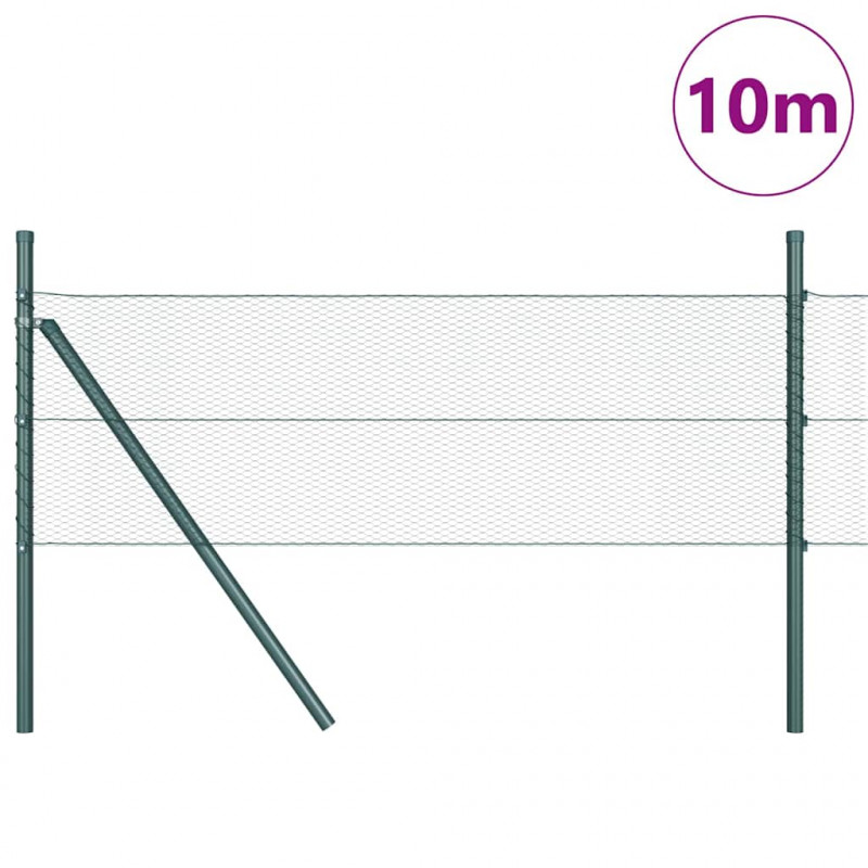 Słupek ogrodzeniowy. Zielony 10 x 0,4 m (siatka 13 mm)