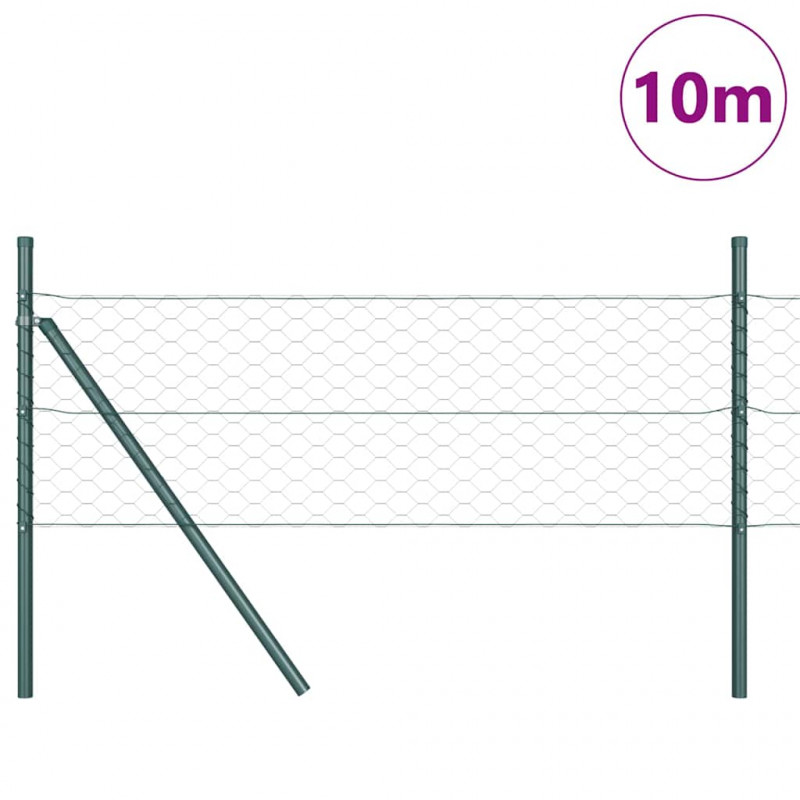 Słupek ogrodzeniowy. Zielony 10 x 0,4 m (siatka 50 mm)