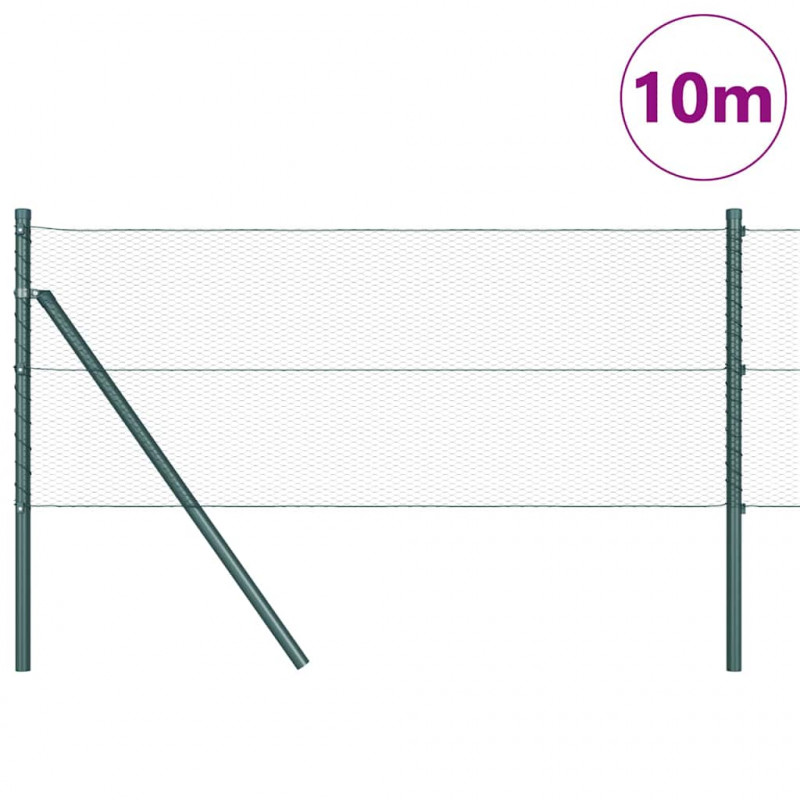 Słupek ogrodzeniowy. Zielony 10 x 0,6 m (siatka 13 mm)