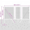 Słupek ogrodzeniowy. Zielony 10 x 1 m (siatka 13 mm) Stal i PVC
