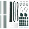 Słupek ogrodzeniowy. Zielony 10 x 1 m (siatka 50 mm) Stal i PVC