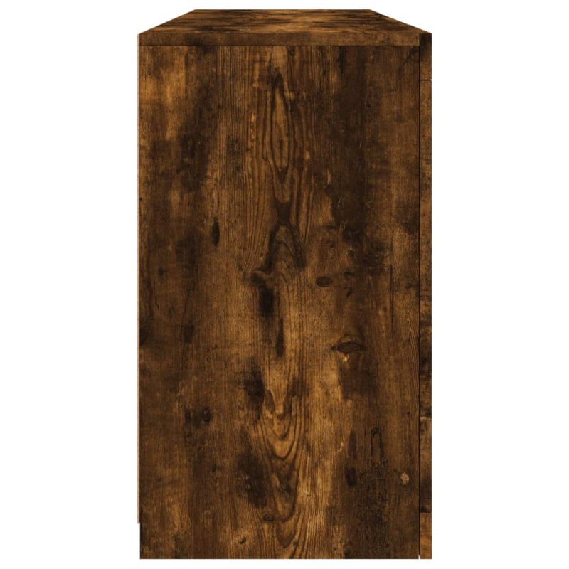 Szafka z oświetleniem LED, przydymiony dąb, 163x37x67 cm
