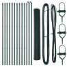 Słupek ogrodzeniowy. Zielony 25 x 1 m (siatka 13 mm) Stal