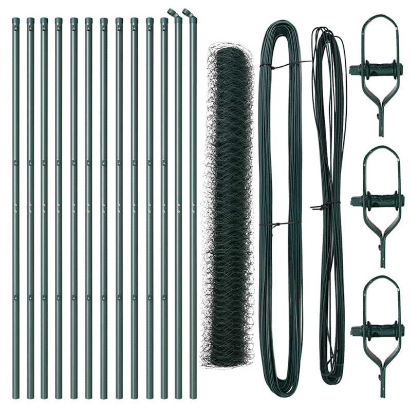 Słupek ogrodzeniowy. Zielony 25 x 1,2 m (siatka 36 mm) Stal