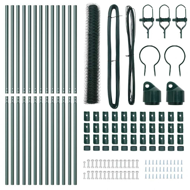 Słupek ogrodzeniowy. Zielony 25 x 1,2 m (siatka 36 mm) Stal