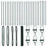 Słupek ogrodzeniowy. Zielony 50 x 1 m (siatka 25 mm) Stal i PVC