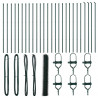 Słupek ogrodzeniowy. Zielony 50 x 1 m (siatka 36 mm) Stal i PVC