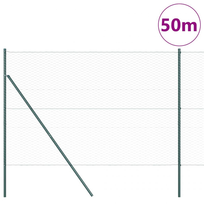 Słupek ogrodzeniowy. Zielony 50 x 1,5 m (siatka 36 mm)