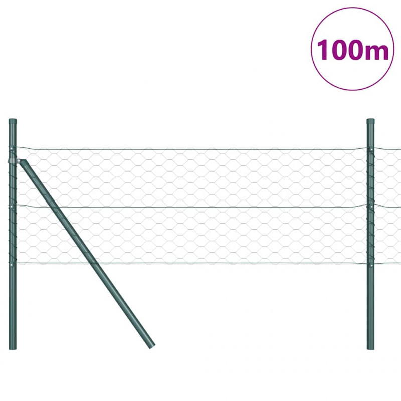 Słupek ogrodzeniowy. Zielony 100 x 0,5 m (siatka 50 mm)