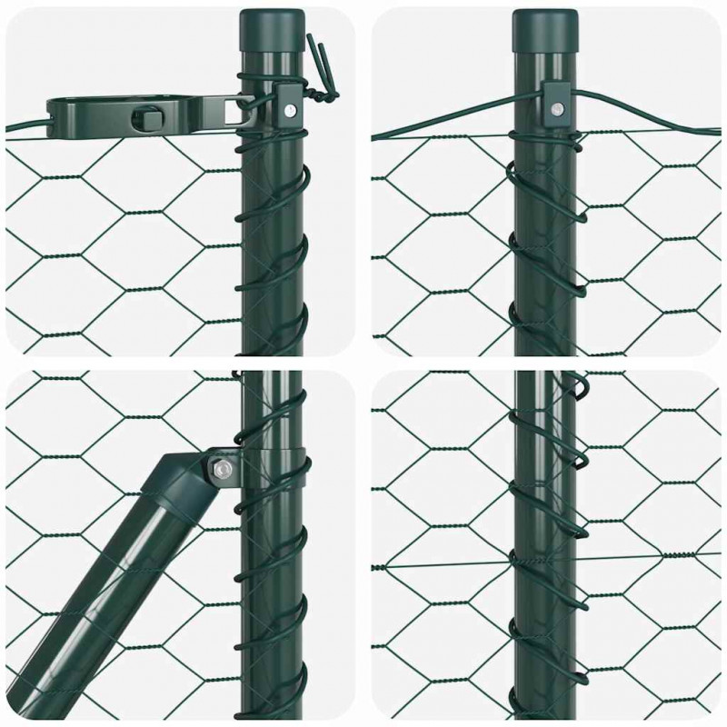 Słupek ogrodzeniowy. Zielony 100 x 0,6 m (siatka 36 mm)