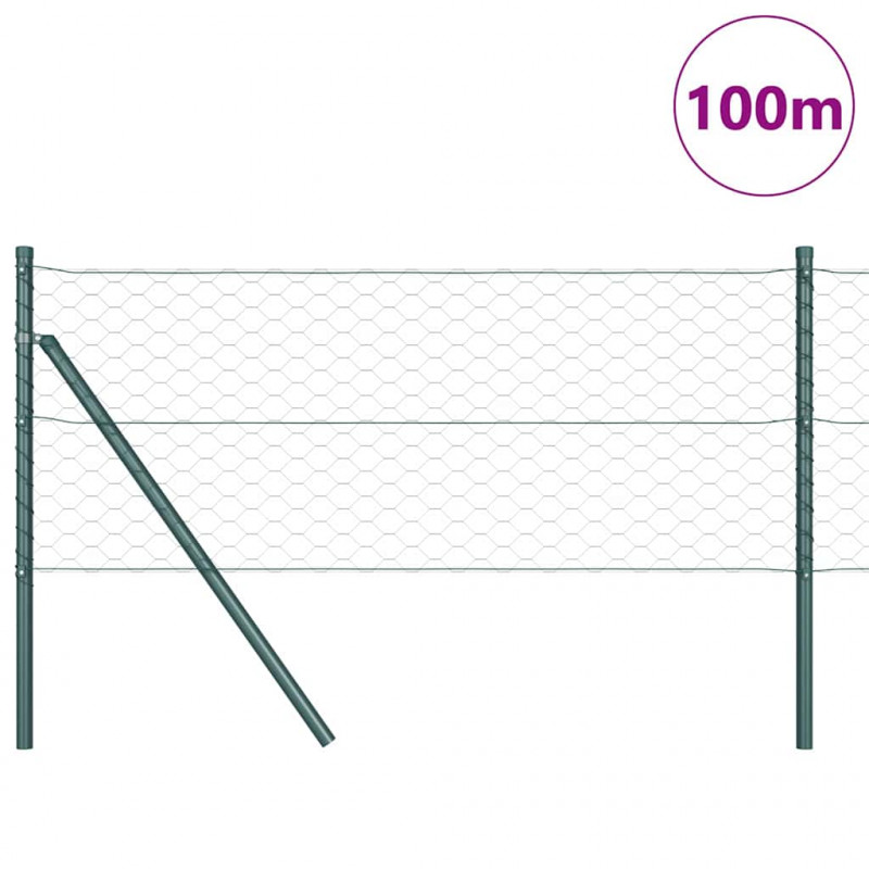 Słupek ogrodzeniowy. Zielony 100 x 0,6 m (mesh 50 mm)