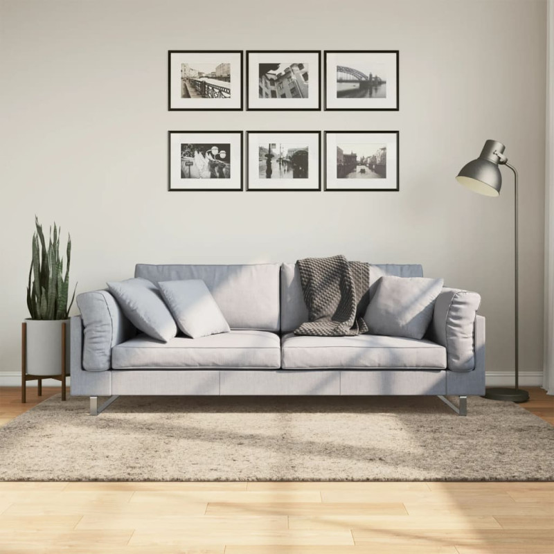 Dywan ISTAN z długim runem, połyskujący, beżowy, 140x200 cm