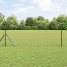 Słupek ogrodzeniowy. Szary 10 x 0,4 m (siatka 25 mm) Stal i PVC