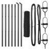 Słupek ogrodzeniowy. Szary 10 x 0,4 m (siatka 36 mm) Stal i PVC
