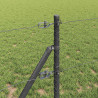Słupek ogrodzeniowy. Szary 10 x 0,6 m (siatka 25 mm) Stal i PVC