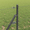 Słupek ogrodzeniowy. Szary 10 x 0,6 m (siatka 36 mm) Stal i PVC