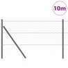 Słupek ogrodzeniowy. Szary 10 x 0,6 m (siatka 50 mm) Stal i PVC